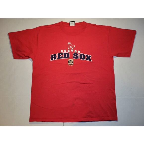 VINTAGE Boston Red Sox Shirt Mens 2XL Red Cooperstown Collection MLB Majestic - Picture 4 of 10